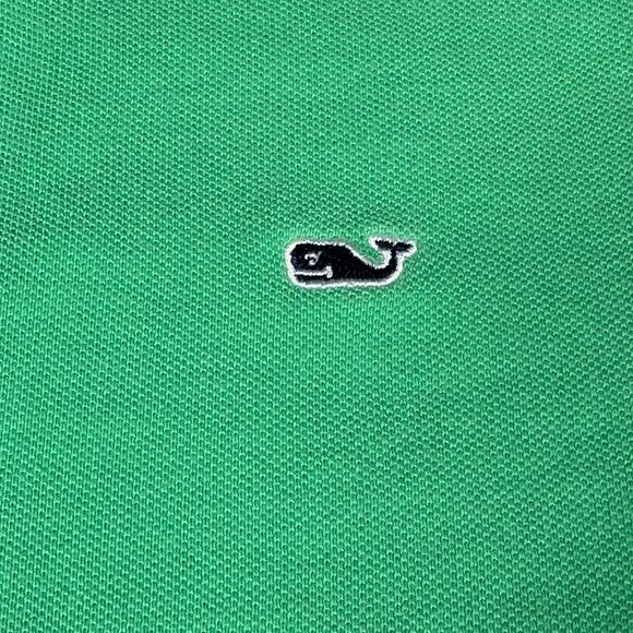 Vineyard Vines Women’s Polo Shirt Size Medium Green Short Sleeve Whale Logo - Picture 7 of 7